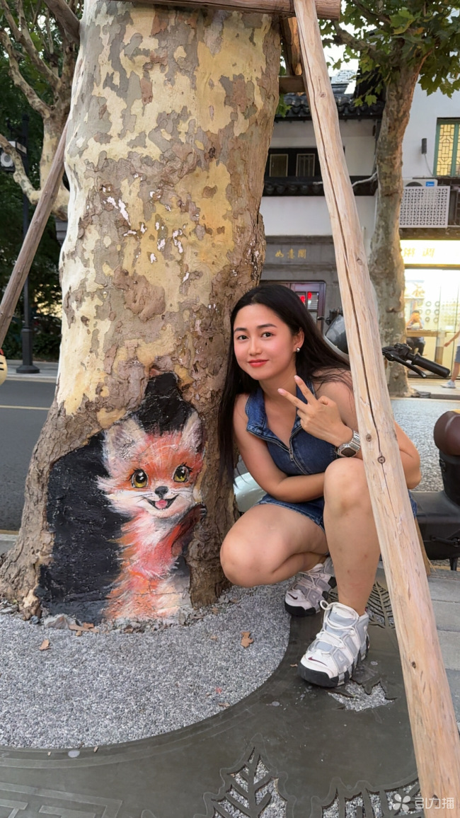 十全街的树洞被游客画了萌狐狸 背后有个暖心故事